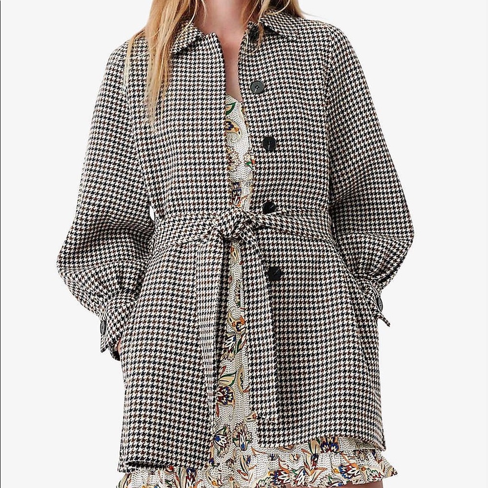 Maje Galico Houndstooth Coat